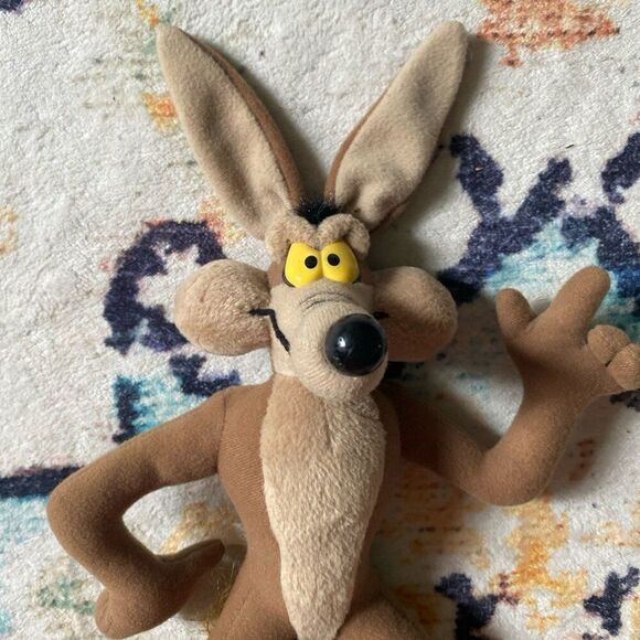 Rare vintage looney tunes Wile E Coyote tyco plush 90s small - Picture 4 of 6